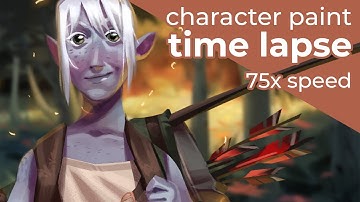D&D Half-Elf Ranger Time Lapse & Painting Process