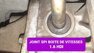 Remplacer Joint Spi Selecteur Boite De Vitesses Et Cardan Peugeot Citroen 1.6 Hdi