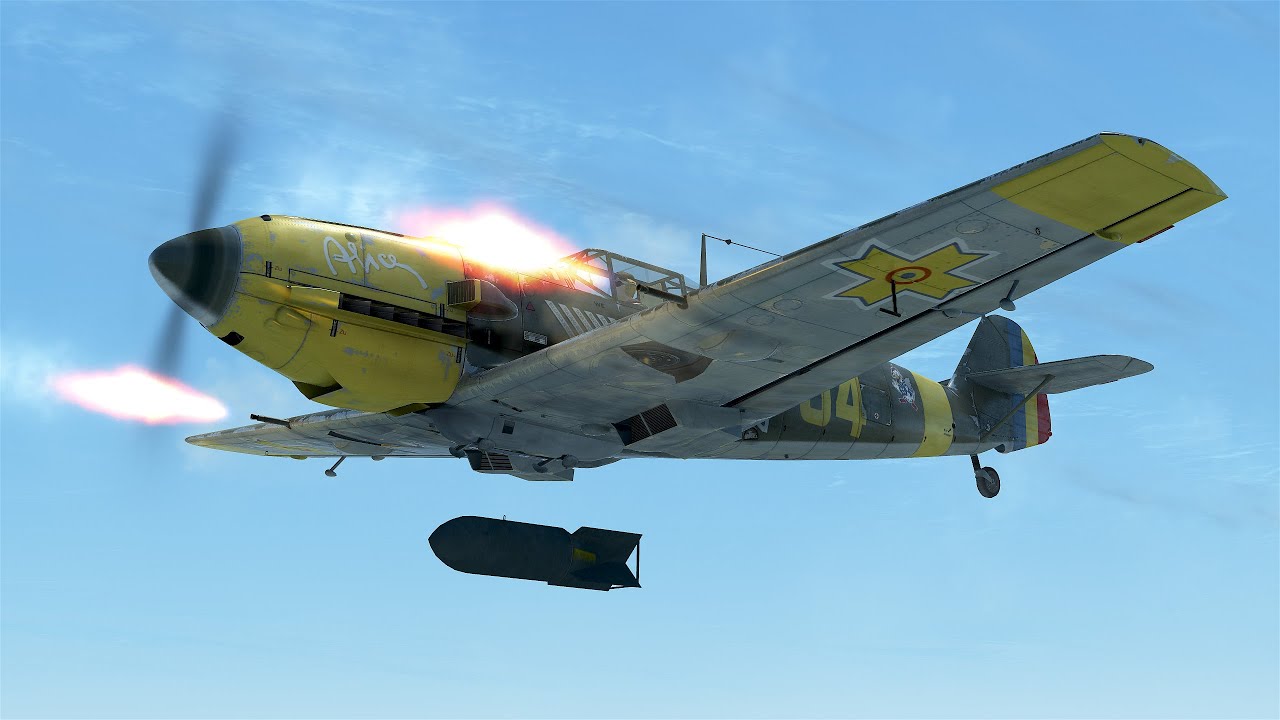 Bf 109 E-7 | 2 x 20мм пушки MG FF/M и бомба SC 250 | БЗС (v.4.502)