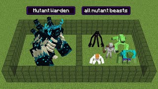 Mutant Warden vs All Mutant Mobs