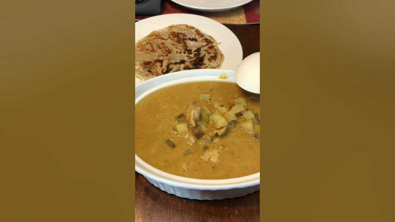 Coconut Chicken Curry, Basmati Rice and Paratha Bread Easy Thai