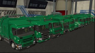 Garbage truck simulator 10 | upgraded blue Scania based truck | TF gaming