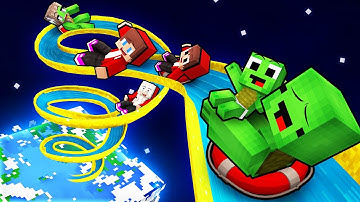 Mikey Family and JJ Family Built GIANT WATERPARK in Minecraft (Maizen)