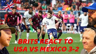 BRITS REACT TO USA vs Mexico 3-2 Extended Highlights!! | OFFICE BLOKES REACT!!
