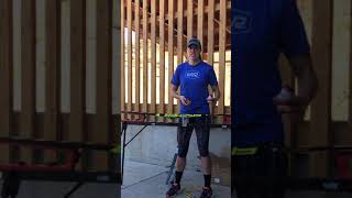 Ski rub on/spray glide wax tips with coach Jenny