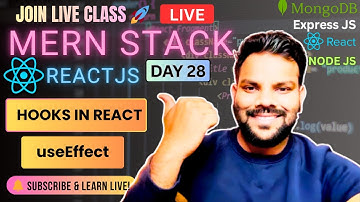 React useEffect Explained Step-By-Step | Side Effects in React | MERN Stack Live Training Day 28