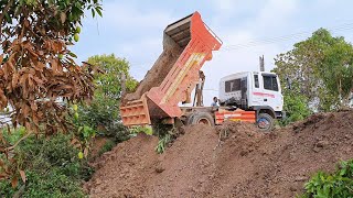 Dump Truck In Cambodai, Hyundai, Bulldozer, Excavator, Leng Sophon #EP2099