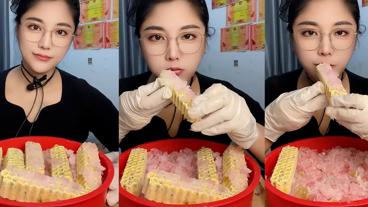 ASMR MUKBANG ICE EATING SOUNDS FROM THE FROZEN WATER