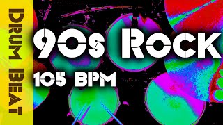 Video thumbnail of "90s Rock Drum Track 105 BPM"
