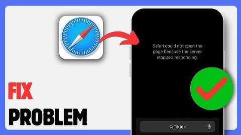 How To Fix Safari Could Not Open The Page Because The Server Stopped Responding