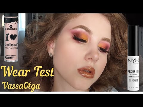 NYX EYE PRIMER VS ESSENCE EYESHADOW BASE Makeup Review | Wear Test | Eye Primer BUTTLE | VassaOlga