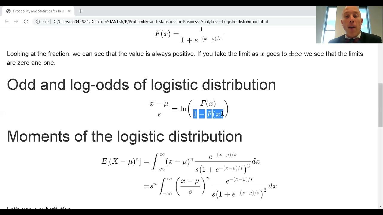 Logistic distribution YouTube