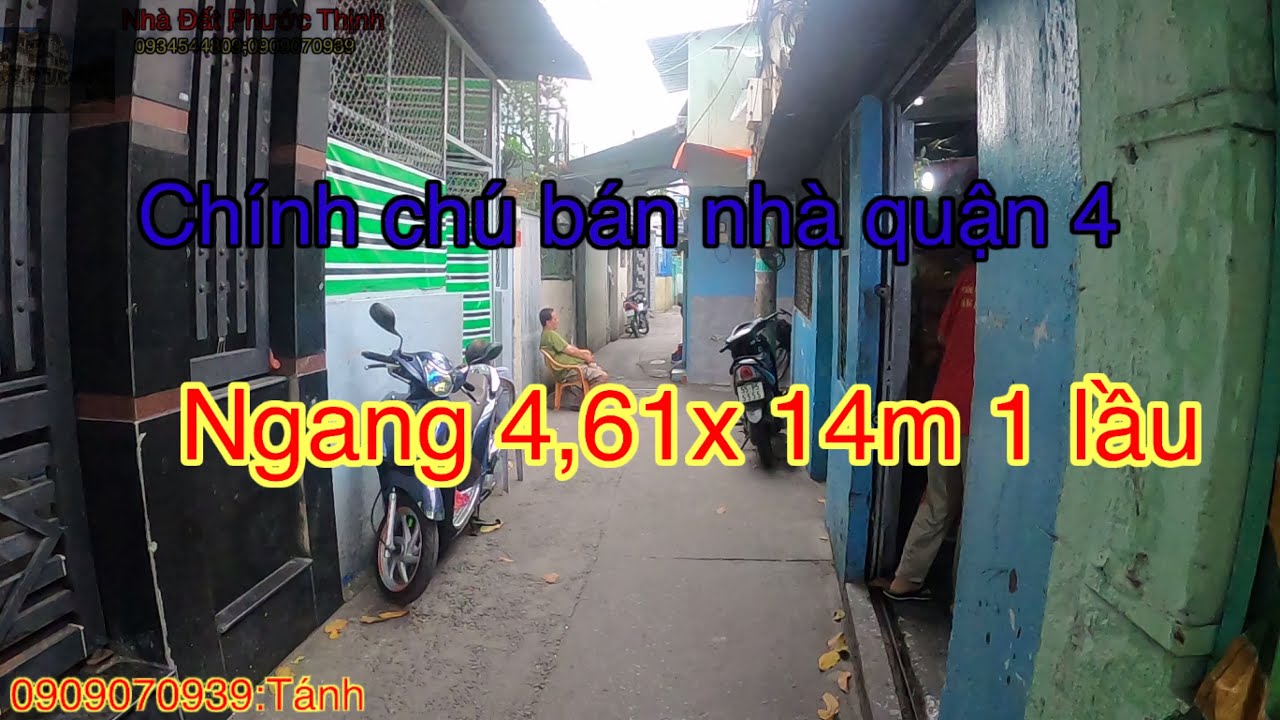nhà sách quận 4 New Update Chính chủ bán nhà quận 4 ngang 4,61 x14m 1 lầu