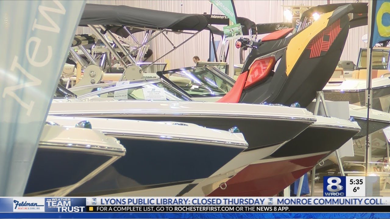 Boat Show underway at Rochester Riverside Convention Center - YouTube