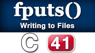 fputs() File Handling Function in C Programming Video Tutorials