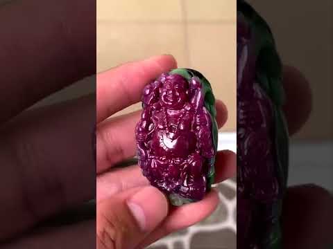 Video Mặt dây Phật Di Lặc ruby tự nhiên Nam Phi 311ct [... - youtube