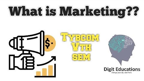 What is Marketing in Hindi ||Tybcom 5th sem ||