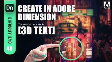 40 || WORKING WITH 3D TEXT || LEARN ADOBE DIMENSION || EASY and looks AMAZING!