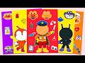 【癒しASMR】アンパンマンけいさつとかわいいなかまたち🚔💖やさしいパトロールごっこ🎧Relaxing Sticker Peeling with Anpanman & Friends