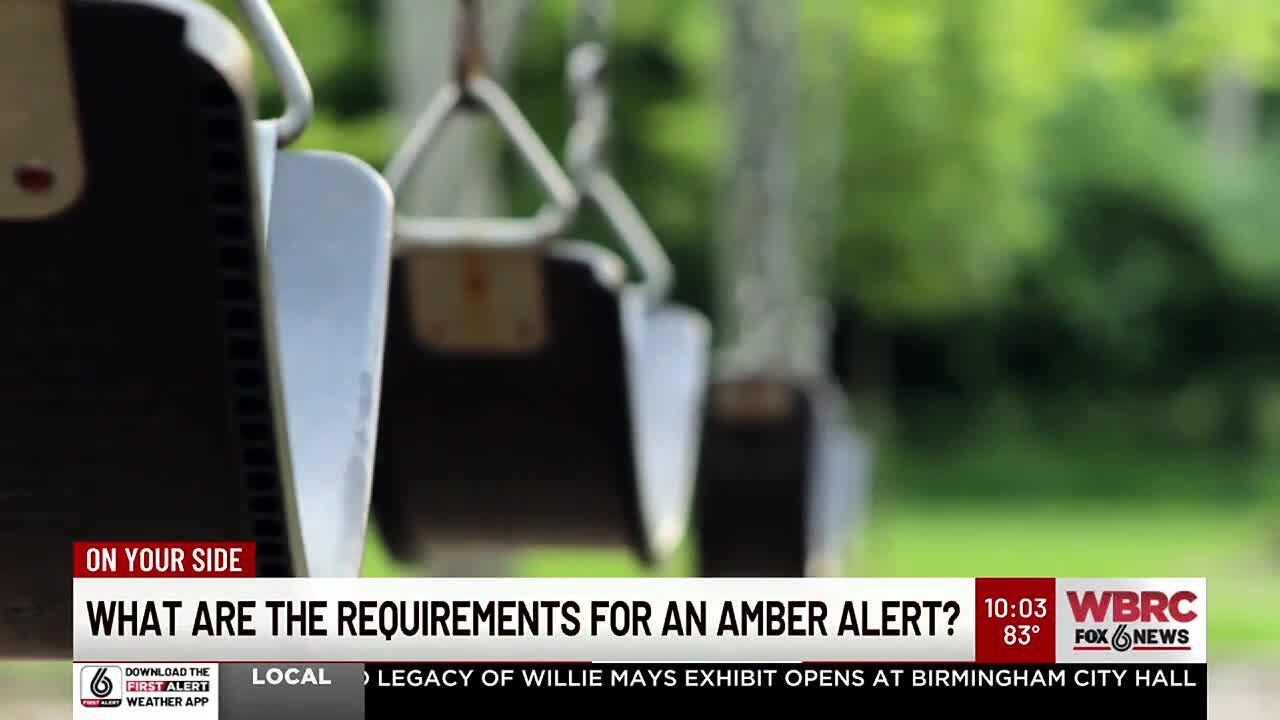 What are the requirements for an AMBER Alert?