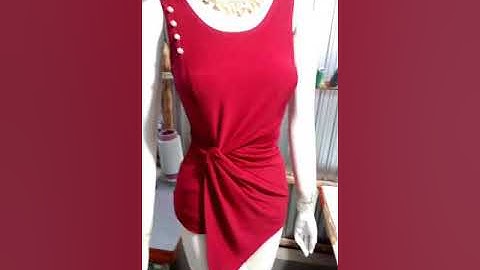 dạy cắt may 27 áo xoắn eo vạt xéo.