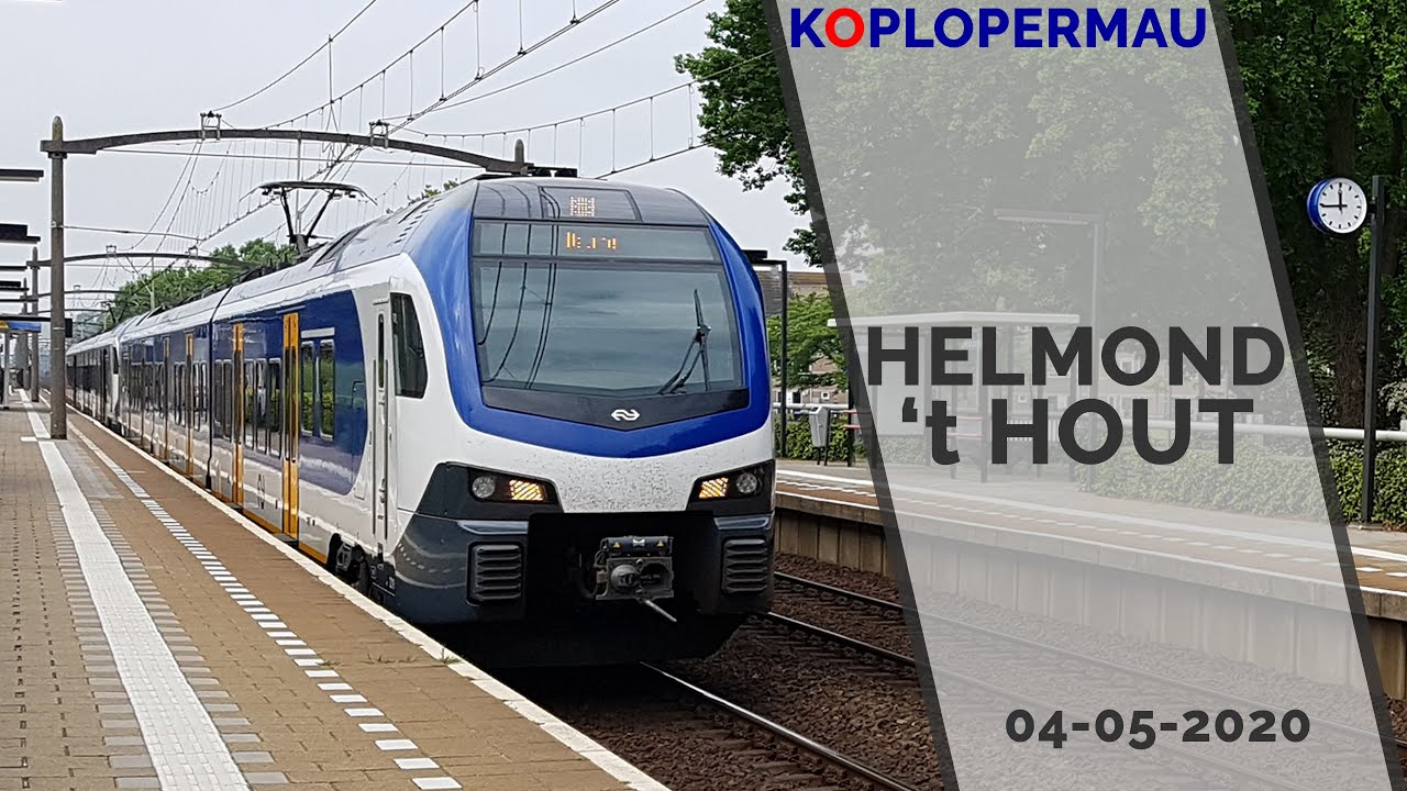 Treinen op station Helmond 't Hout - 4 mei 2020