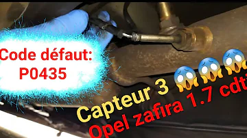 Où se trouve la sonde de température la sur la Opel Zafira ?