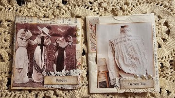 #roxysweeklychallenge week 2 | book page pockets with hinged journal spot.