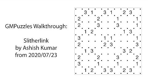 GMPuzzles - 2020/07/23 - Slitherlink by Ashish Kumar
