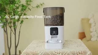 Automatic Cat Feeder, 2.4G WiFi Enabled Smart Dry Food Dispenser with APP Control