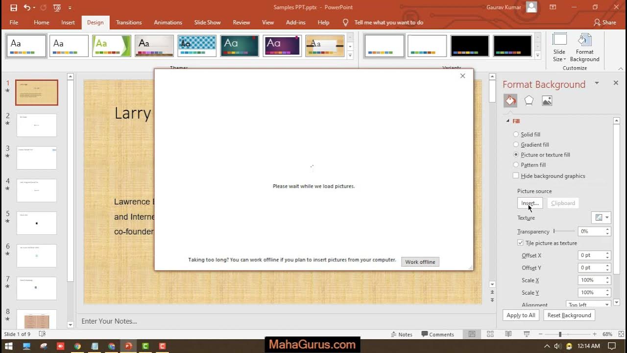 How to Insert Background Picture in PPT Background Picture in