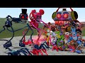 NIGHTMARE DADDY AND MOMMY LONG LEGS VS ALL GLAMROCK AND NIGHTMARE ANIMATRONICS In Garry's Mod (FNAF)