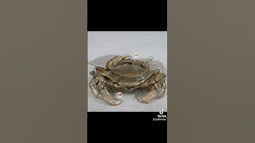 Gạt Tàn Con Cua bằng đồng #qbtshop #phongthuy #dodongmynghe #dongho #mayman