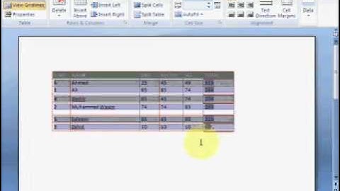Word 2007   Table   Part 3 Urdu Tutorial by Irfan Wazir Ali