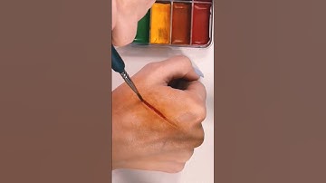 How did you do this fake trick 🤕 Wound trick #sfx #sfx_makeup #youtubeshorts #makeup #shorts