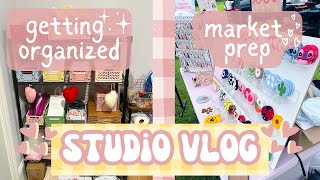 Studio Vlog // TEMU unboxing, getting organized, market prep!