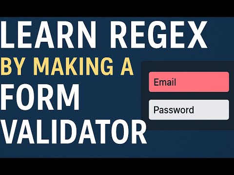 Learn Regex by Making a Form Validator - An Autism Friendly Coding Tutorial