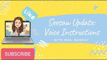 AMAZING Seesaw Update: Voice Instruction