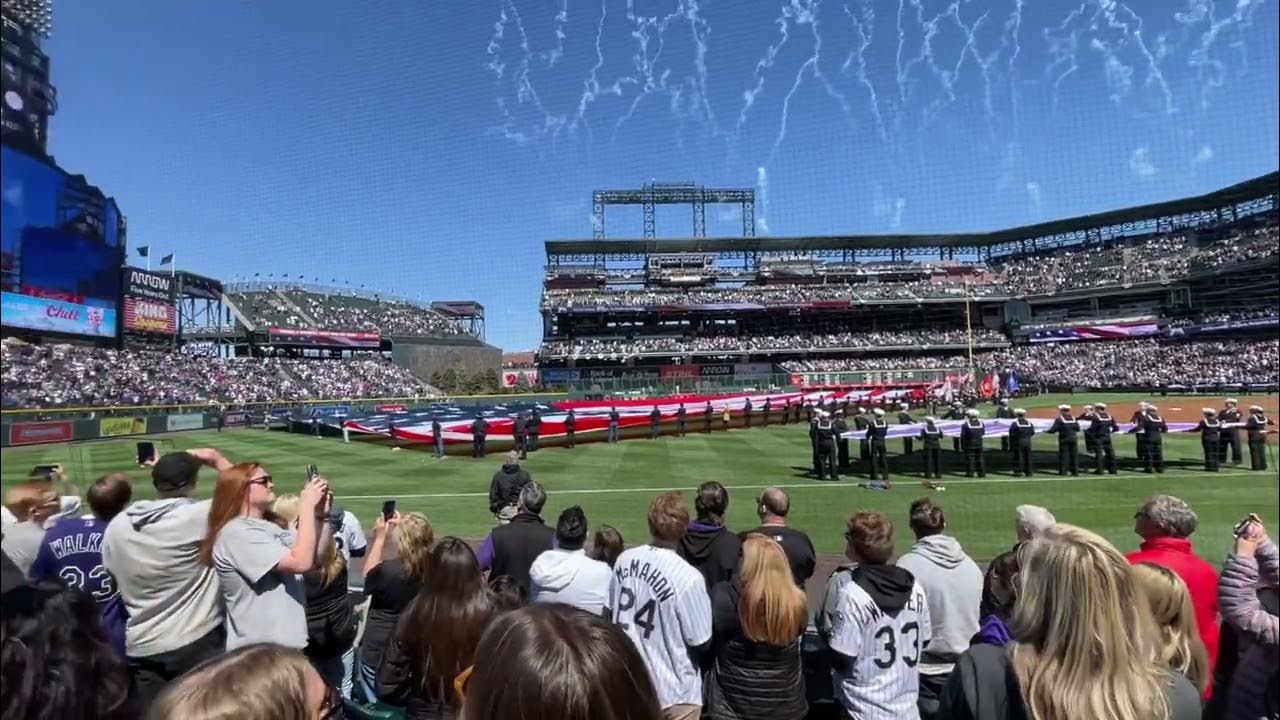 Opening Day Colorado Rockies Flyover! YouTube