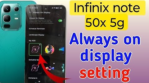 Infinix note 50x 5g always on display, always on display setting in Infinix note 50x 5g