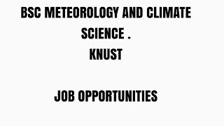 BSc METEOROLOGY AND CLIMATE SCIENCE