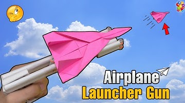 How to Make a Powerful Paper Airplane Launcher | paper plane launcher making tutorial