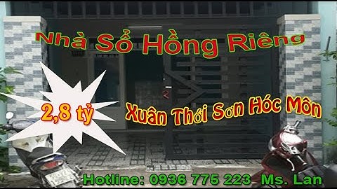 Nhà Mặt Tiền Đường Nhựa 7m Xã Xuân Thới Sơn Hóc Môn Giá 2,8 Tỷ