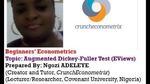 (EViews10):Augmented Dickey-Fuller Test, Stationarity #adf #pp #stationarity #integration