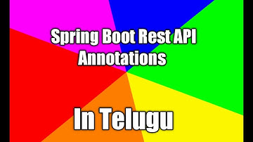 Spring Boot Rest API Annotations in Telugu