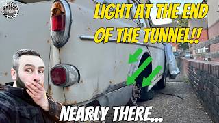 New Rear Valance! More Rust gone! Barn Find Volvo Amazon Estate