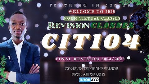 CIT104 E-EXAM FINAL REVISION 2024/25
