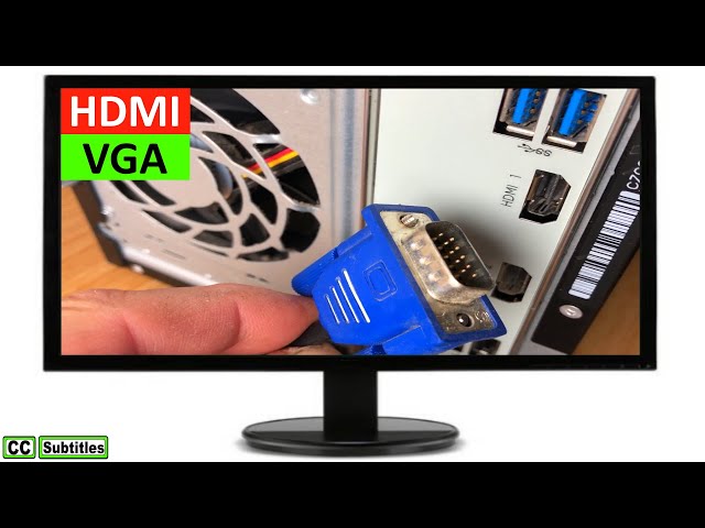 How to connect HDMI PC to a VGA Monitor using 1080P HDMI to VGA Converter 