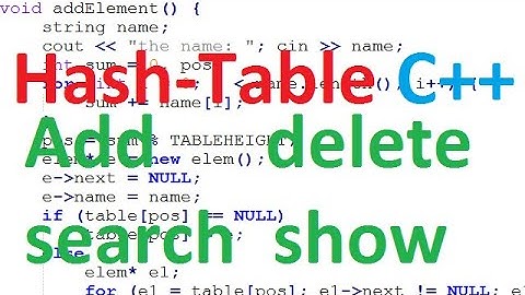Hash Table C++ (with download link)
