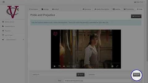 Creating a new clip in Ensemble Video